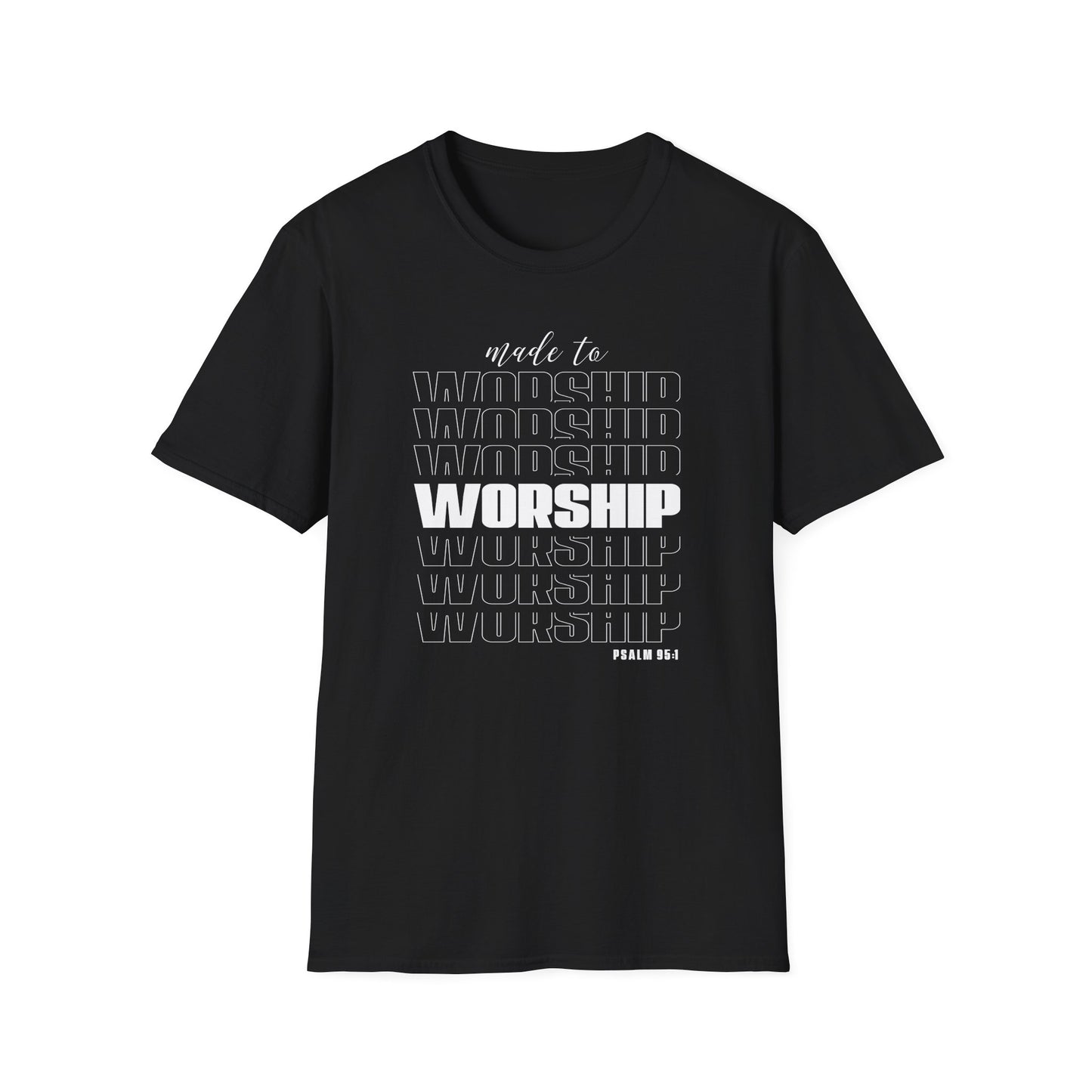 Made to Worship Unisex T-Shirt | Softstyle Tee for Music Lovers, Church Events, Inspirational Gifts, Everyday Wear, Casual Fashion