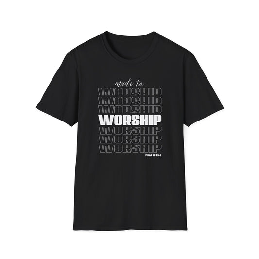 Made to Worship Unisex T-Shirt | Softstyle Tee for Music Lovers, Church Events, Inspirational Gifts, Everyday Wear, Casual Fashion