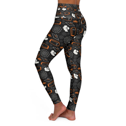 Halloween High Waisted Yoga Leggings, Skinny Leggings, Halloween Skinny Leggings for Everyday Wear, Exercise Leggings