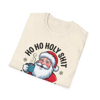 Ho Ho Holy Shit What a Year Santa T-Shirt | Funny Christmas Santa Shirt