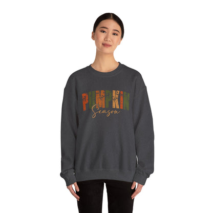 Pumpkin Season Crewneck Sweatshirt - Cozy Fall Fashion, Thanksgiving Gift, Autumn Apparel, Seasonal Style, Perfect for Halloween