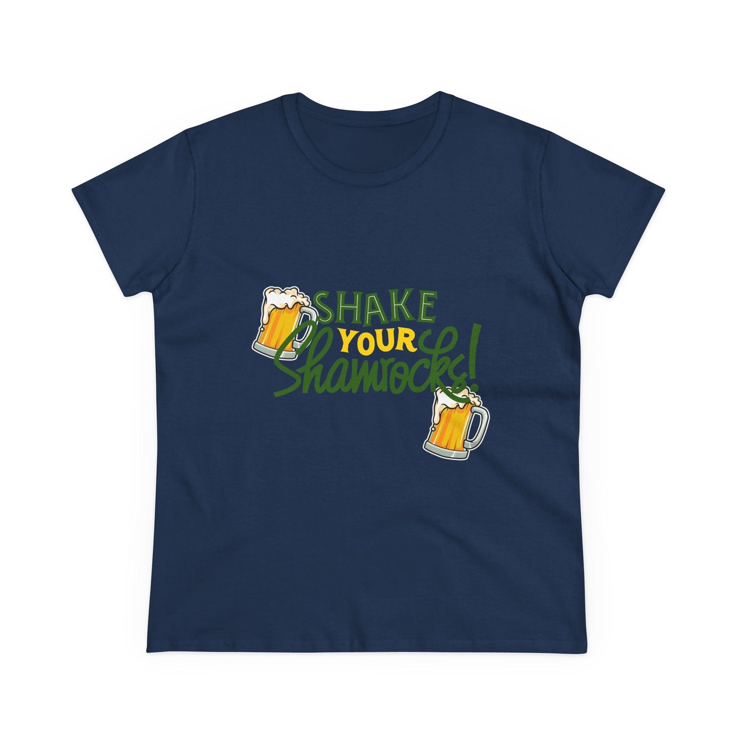 Shake Your Shamrocks Beer Mugs - Women's Midweight Cotton Tee