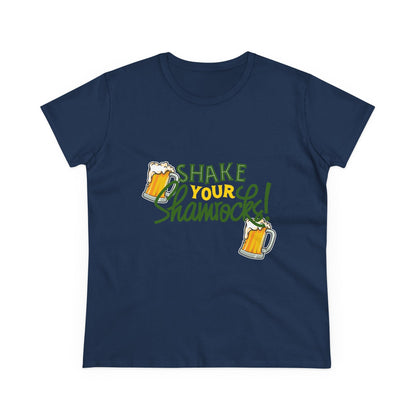 Shake Your Shamrocks Beer Mugs - Women's Midweight Cotton Tee