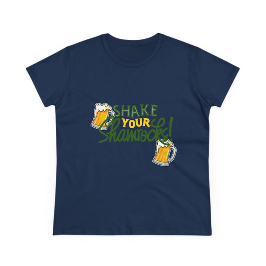 Shake Your Shamrocks Beer Mugs - Women's Midweight Cotton Tee