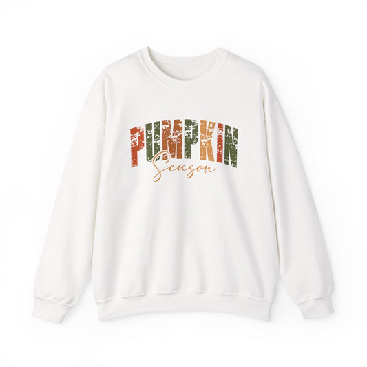 Pumpkin Season Crewneck Sweatshirt - Cozy Fall Fashion, Thanksgiving Gift, Autumn Apparel, Seasonal Style, Perfect for Halloween