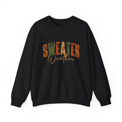 Cozy Sweatshirt for Fall - 'Sweater Weather' Unisex Crewneck, Perfect for Autumn Gatherings, Thanksgiving, Casual Wear, Gift Idea