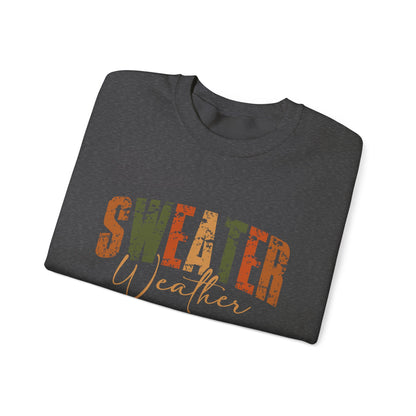 Cozy Sweatshirt for Fall - 'Sweater Weather' Unisex Crewneck, Perfect for Autumn Gatherings, Thanksgiving, Casual Wear, Gift Idea