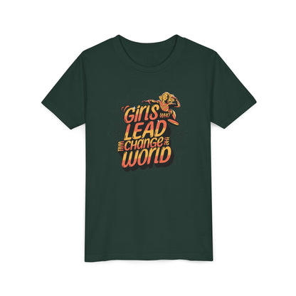 Youth Girls Who Lead Will Change the World Youth Short Sleeve T Shirt Kids