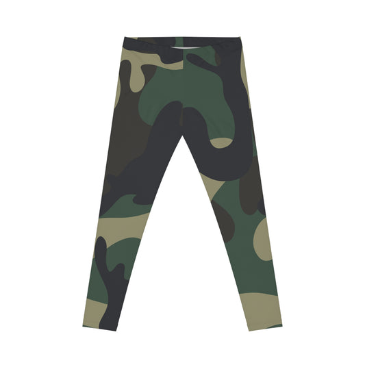 Camo Stretchy Casual Leggings, Womens Casual Camo Leggings