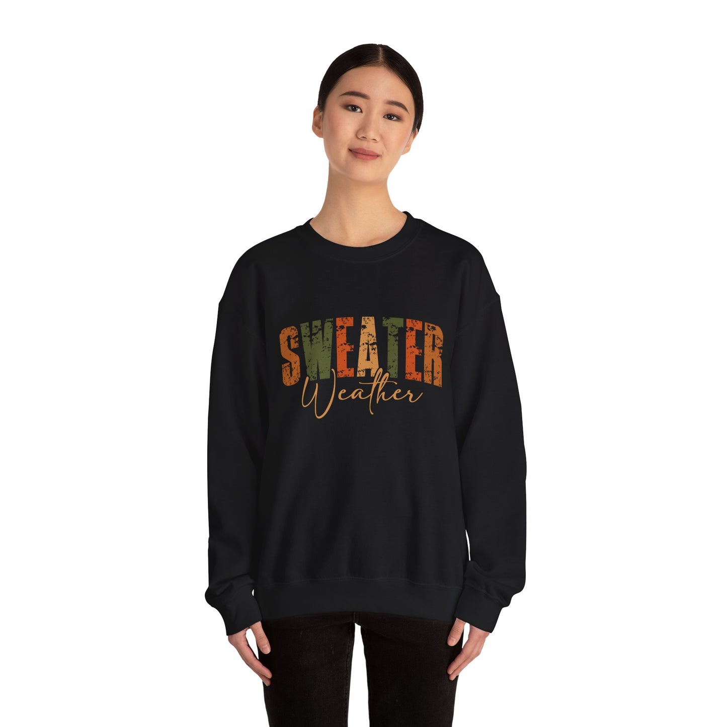Cozy Sweatshirt for Fall - 'Sweater Weather' Unisex Crewneck, Perfect for Autumn Gatherings, Thanksgiving, Casual Wear, Gift Idea