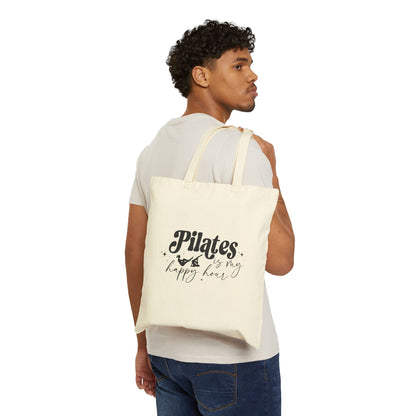 Pilates Is My Happy Hour Tote Bag - Eco-Friendly Gym Bag, Fitness Gift, Workout Accessory, Pilates Lover Tote, Everyday Carryall