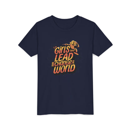 Youth Girls Who Lead Will Change the World Youth Short Sleeve T Shirt Kids