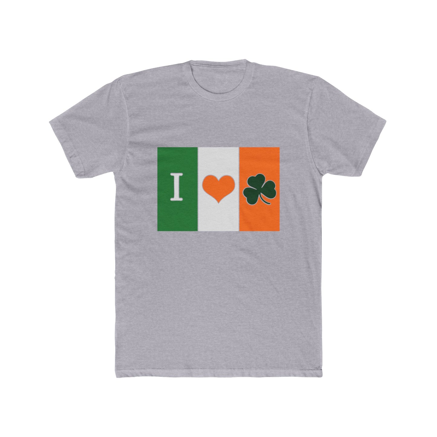 I Love Ireland Shamrock T-Shirt – Irish Flag Colors & Heart Clover Design