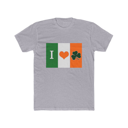 I Love Ireland Shamrock T-Shirt – Irish Flag Colors & Heart Clover Design