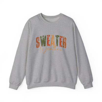 Cozy Sweatshirt for Fall - 'Sweater Weather' Unisex Crewneck, Perfect for Autumn Gatherings, Thanksgiving, Casual Wear, Gift Idea