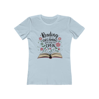 Reading is Dreaming - Casual Women's Slim T-Shirt