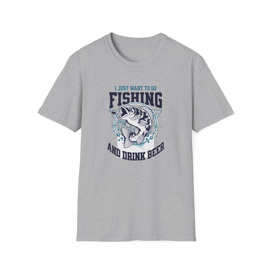 Fishing and Beer - Unisex Softstyle T-Shirt