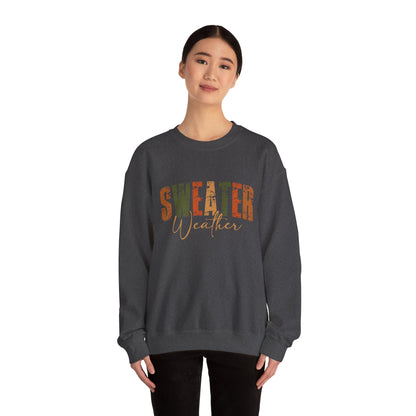 Cozy Sweatshirt for Fall - 'Sweater Weather' Unisex Crewneck, Perfect for Autumn Gatherings, Thanksgiving, Casual Wear, Gift Idea