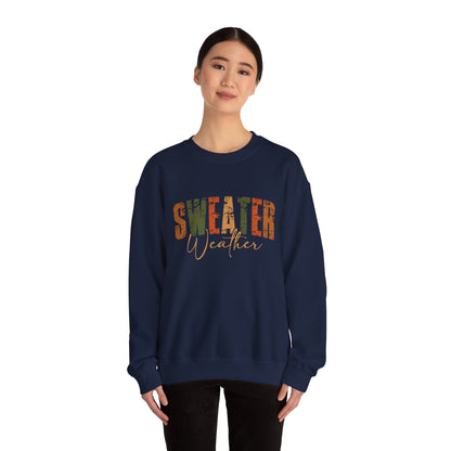 Cozy Sweatshirt for Fall - 'Sweater Weather' Unisex Crewneck, Perfect for Autumn Gatherings, Thanksgiving, Casual Wear, Gift Idea