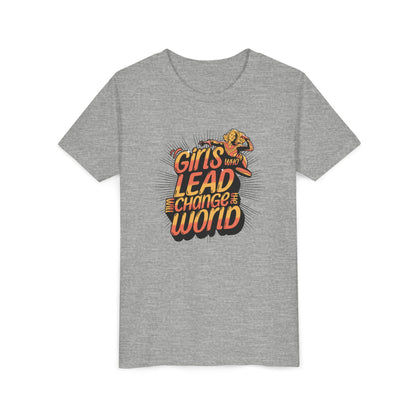 Youth Girls Who Lead Will Change the World Youth Short Sleeve T Shirt Kids