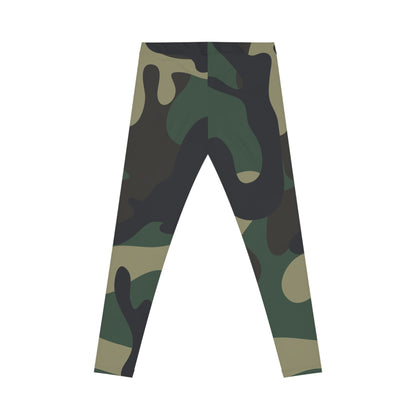 Camo Stretchy Casual Leggings, Womens Casual Camo Leggings