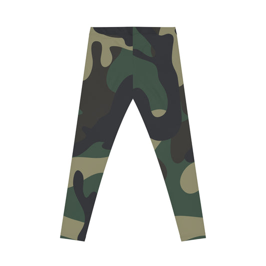 Camo Stretchy Casual Leggings, Womens Casual Camo Leggings