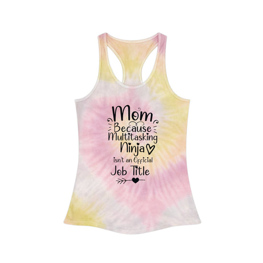 Mom Ninja Tie Die - Racerback Tank Top