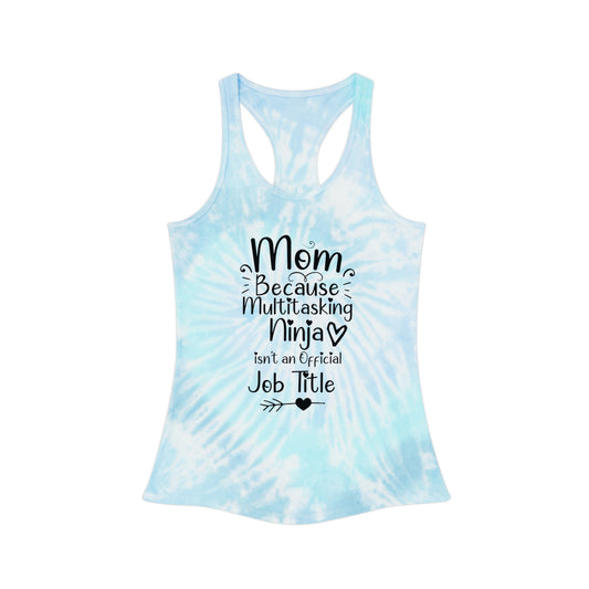 Mom Ninja Tie Die - Racerback Tank Top