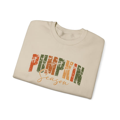 Pumpkin Season Crewneck Sweatshirt - Cozy Fall Fashion, Thanksgiving Gift, Autumn Apparel, Seasonal Style, Perfect for Halloween