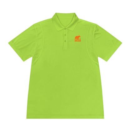 Mens Golf Shirt Beer Bear Men's Sport Polo Shirt