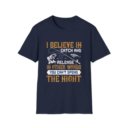 Catch and Release Funny Fishing Themed Unisex T-Shirt