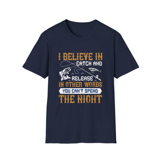 Catch and Release Funny Fishing Themed Unisex T-Shirt