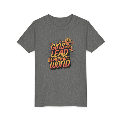 Youth Girls Who Lead Will Change the World Youth Short Sleeve T Shirt Kids