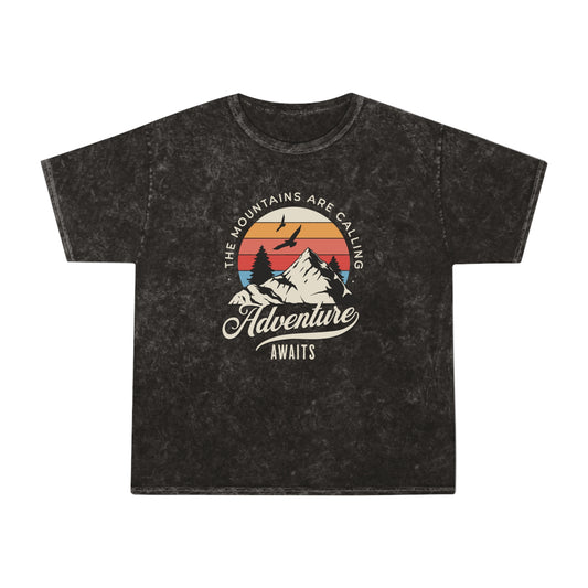 Mens Adventure Awaits - Mineral T-Shirt