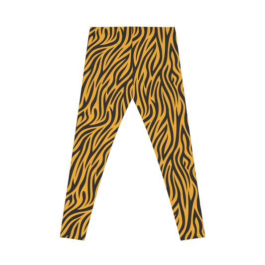 Tiger Striped Womens Casual Leggings for Working Out, Playing, Running Errands or Nothing At All