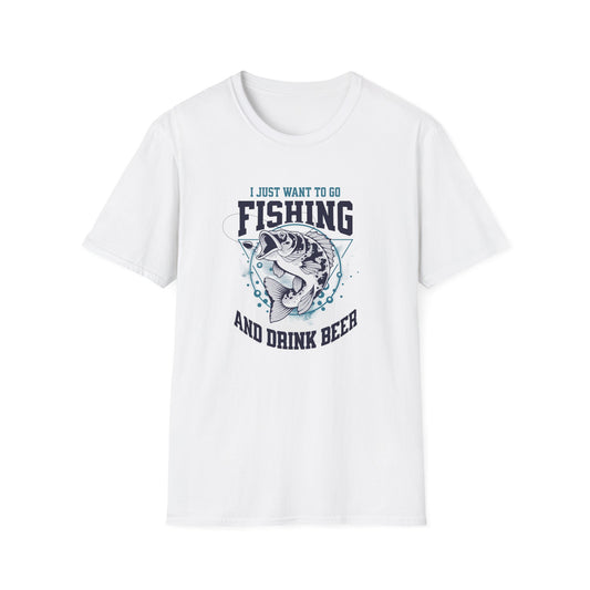 Fishing and Beer - Unisex Softstyle T-Shirt