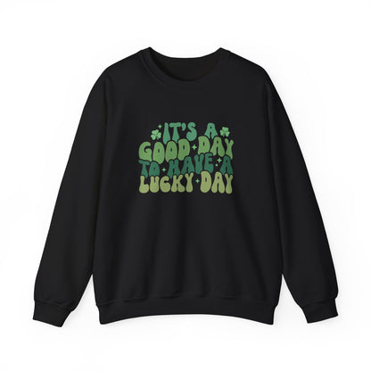 Its A Good Day, St Patricks Day, Lucky Day, Womens Heavy Blend Crewneck Sweatshirt