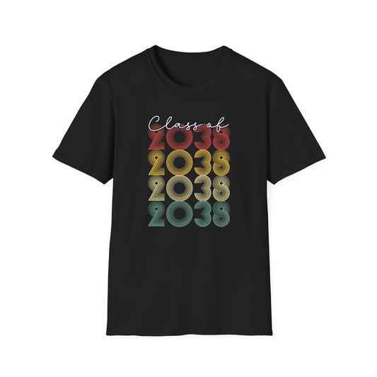 Retro 2038 Unisex Softstyle T-Shirt - Trendy Graphic Tee, Casual Wear, Future Year T-Shirt, Birthday Gift, Vintage Style Top