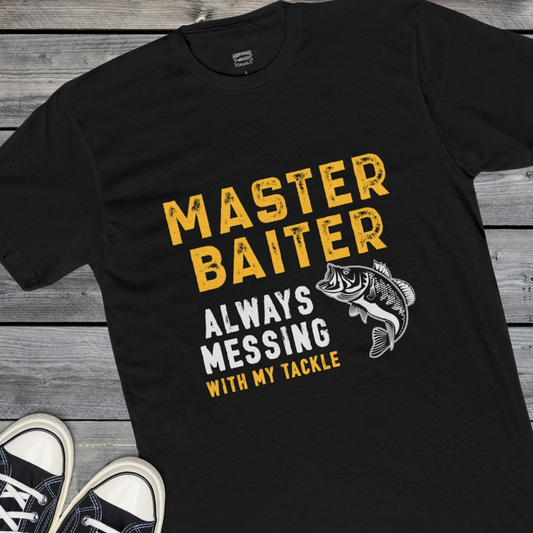 Master Baiter Funny Fishing T-Shirt –Cotton Tee