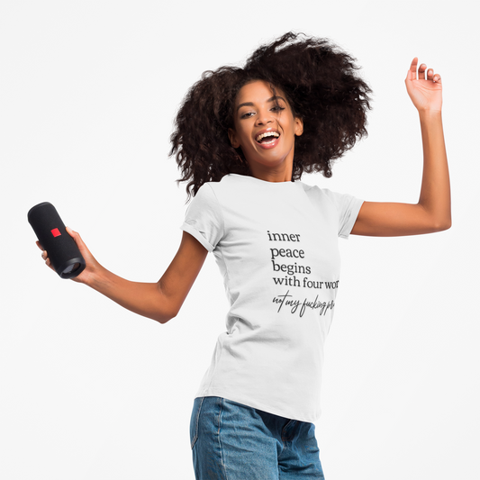 Inner Peace Starts with Four Words - Women's Softstyle Tee