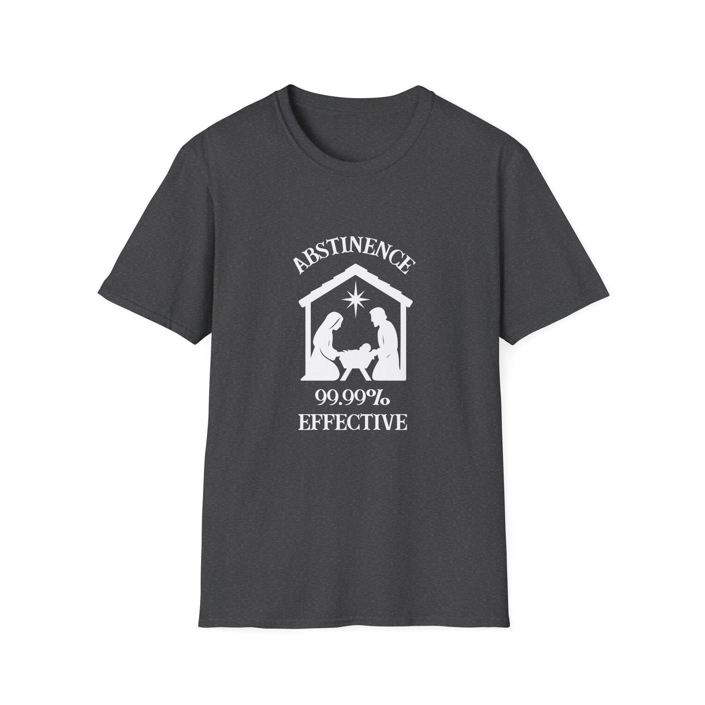 Abstinence  99.99% Effective Funny T-Shirt | Christmas Humor Religious Humor