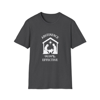 Abstinence  99.99% Effective Funny T-Shirt | Christmas Humor Religious Humor