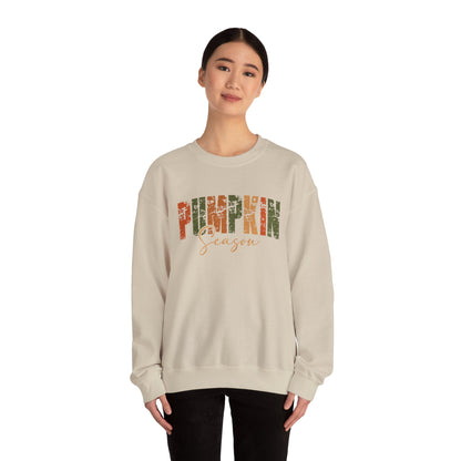 Pumpkin Season Crewneck Sweatshirt - Cozy Fall Fashion, Thanksgiving Gift, Autumn Apparel, Seasonal Style, Perfect for Halloween