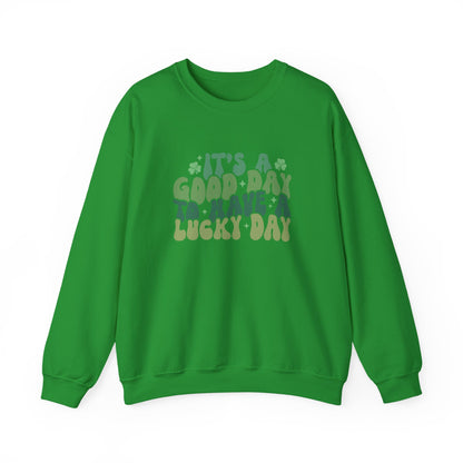 Its A Good Day, St Patricks Day, Lucky Day, Womens Heavy Blend Crewneck Sweatshirt