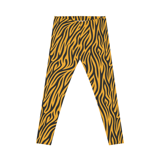 Tiger Striped Womens Casual Leggings for Working Out, Playing, Running Errands or Nothing At All
