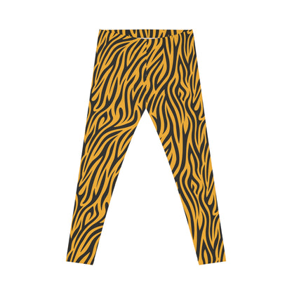 Tiger Striped Womens Casual Leggings for Working Out, Playing, Running Errands or Nothing At All