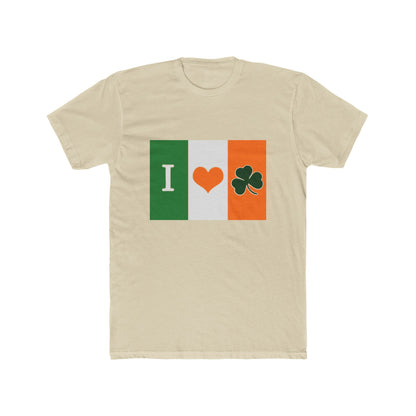 I Love Ireland Shamrock T-Shirt – Irish Flag Colors & Heart Clover Design