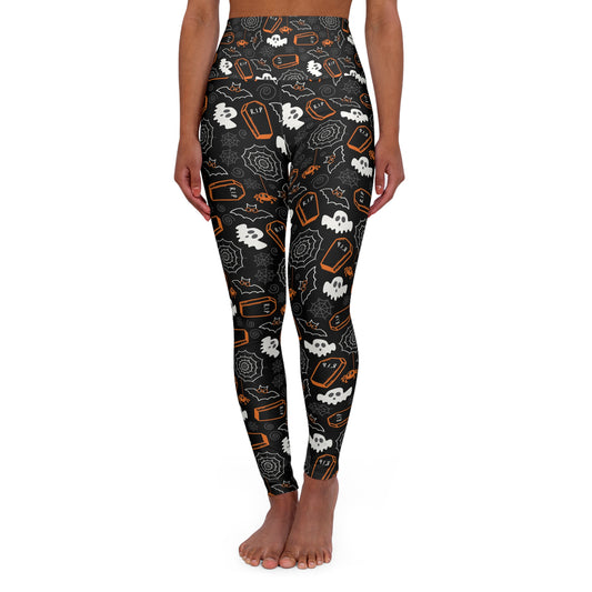 Halloween High Waisted Yoga Leggings, Skinny Leggings, Halloween Skinny Leggings for Everyday Wear, Exercise Leggings