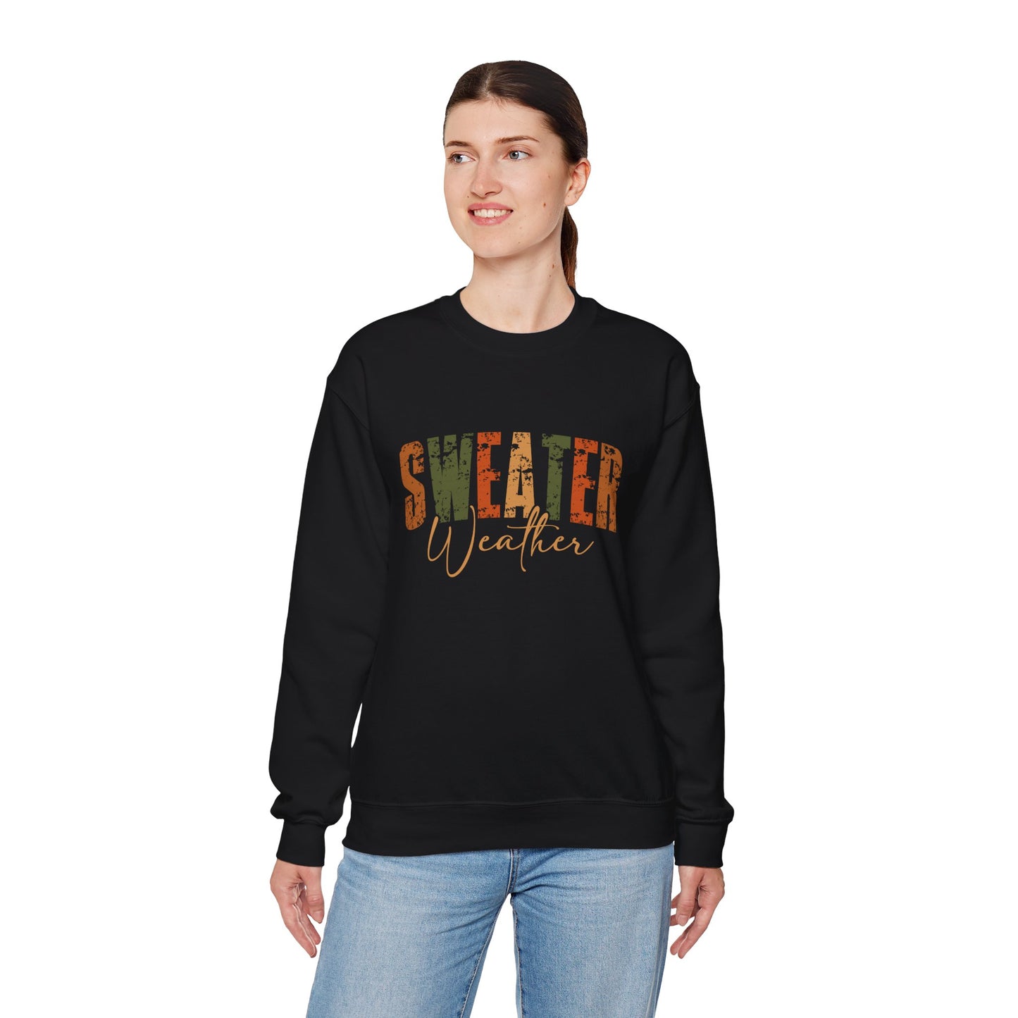 Cozy Sweatshirt for Fall - 'Sweater Weather' Unisex Crewneck, Perfect for Autumn Gatherings, Thanksgiving, Casual Wear, Gift Idea