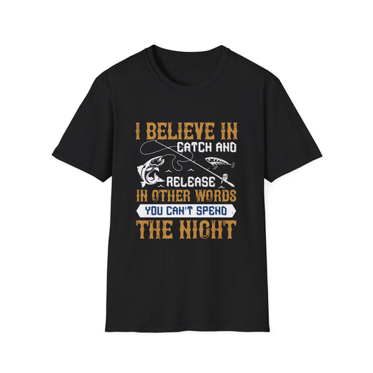Catch and Release Funny Fishing Themed Unisex T-Shirt